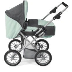 BAYER CHIC 2000 Combi Poppenwagen LENI Melange Antraciet-mint 8 BAYER CHIC 2000 Combi Poppenwagen LENI Melange Antraciet-mint -Speelgoedpop bayer chic 2000 combi poppenwagen leni melange antraciet mint a355194 1