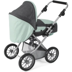 BAYER CHIC 2000 Combi Poppenwagen LENI Melange Antraciet-mint 9 BAYER CHIC 2000 Combi Poppenwagen LENI Melange Antraciet-mint -Speelgoedpop bayer chic 2000 combi poppenwagen leni melange antraciet mint a355194 2