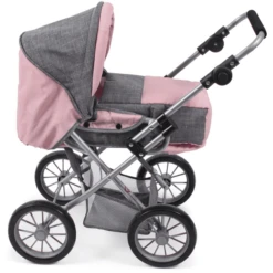 BAYER CHIC 2000 Combi Poppenwagen LENI Melange Grijs Roze -Speelgoedpop bayer chic 2000 combi poppenwagen leni melange grijs roze a271232 1