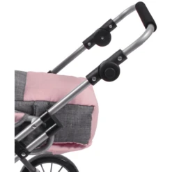 BAYER CHIC 2000 Combi Poppenwagen LENI Melange Grijs-roze 11 BAYER CHIC 2000 Combi Poppenwagen LENI Melange Grijs-roze -Speelgoedpop bayer chic 2000 combi poppenwagen leni melange grijs roze a355163 4