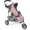 BAYER CHIC 2000 Jogging Buggy LOLA Melange Antraciet-roze -Speelgoedpop bayer chic 2000 jogging buggy lola melange antraciet roze a355599