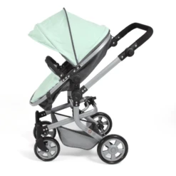 BAYER CHIC 2000 MIKA Gemêleerde Poppenwagen Antraciet-mint -Speelgoedpop bayer chic 2000 mika gemeleerde poppenwagen antraciet mint a355317 3