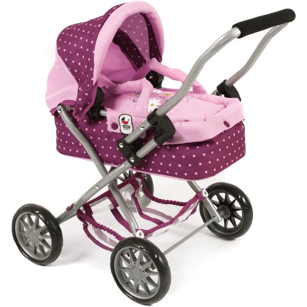 BAYER CHIC 2000 Mini Knuffel Kinderwagen SMARTY Dots Braam 5 BAYER CHIC 2000 Mini Knuffel Kinderwagen SMARTY Dots Braam - Afbeelding 3