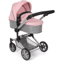 BAYER CHIC LINUS Gemêleerde Poppenwagen Grijs Roze -Speelgoedpop bayer chic linus gemeleerde poppenwagen grijs roze a320889 1