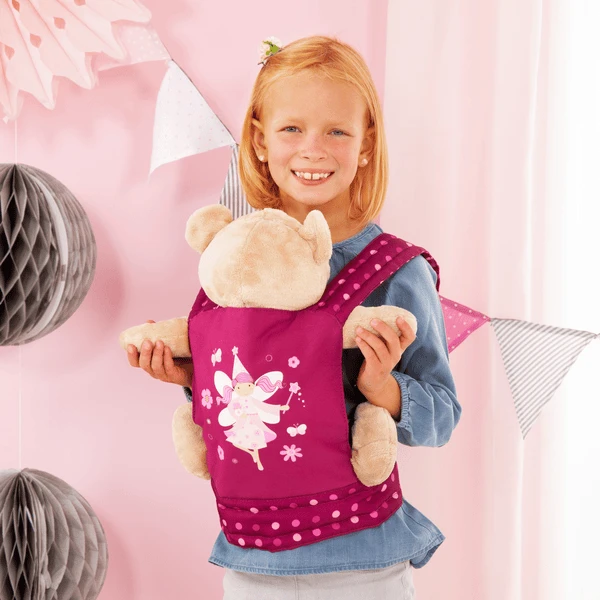 Bayer Design Poppen Draagriem Roze, Met Stippen En Sprookje 6 Bayer Design Poppen Draagriem Roze, Met Stippen En Sprookje - Afbeelding 4