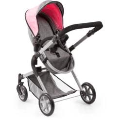 Bayer Design Poppenwagen City Neo Grijs/roze -Speelgoedpop bayer design poppenwagen city neo grijs roze a313416 4