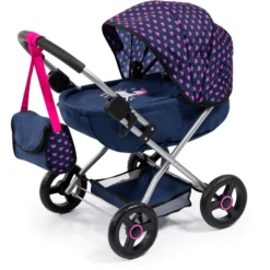 Bayer Design Poppenwagen Gezellig Blauw Eenhoorn