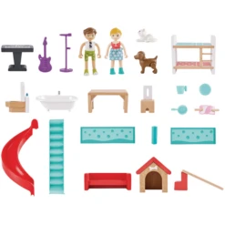 Hape Interactief Poppenhuis 9 Hape Interactief Poppenhuis -Speelgoedpop hape interactief poppenhuis a346773 2