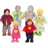 HAPE Poppenfamilie - Blanke Huidskleur 6delig -Speelgoedpop hape poppenfamilie blanke huidskleur 6delig a073802