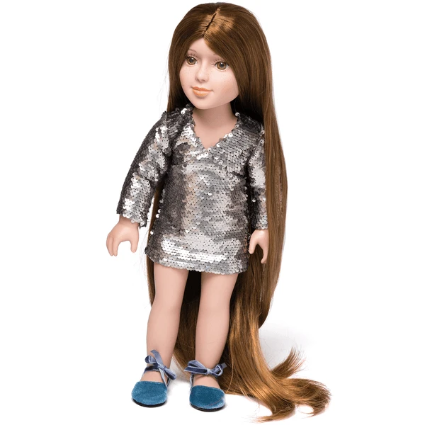 I'M A GIRLY Silver Glitterjurk 6 I'M A GIRLY Silver Glitterjurk - Afbeelding 4