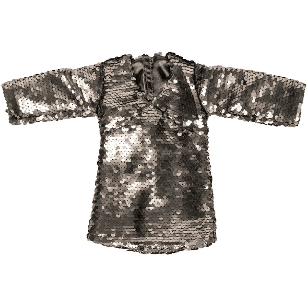 I'M A GIRLY Silver Glitterjurk 3 I'M A GIRLY Silver Glitterjurk