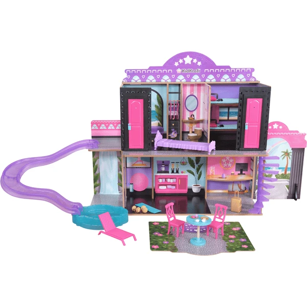 Kidkraft ® Poppenhuis 2-in-1 Hotel En Water Slide 3 Kidkraft ® Poppenhuis 2-in-1 Hotel En Water Slide