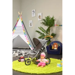 Knorr® Speelgoed Jogger Lio Poppenwagen - Stone Bruin -Speelgoedpop knorr speelgoed jogger lio poppenwagen stone bruin a363271 1