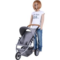 Knorr® Speelgoed Jogger Lio Poppenwagen - Stone Bruin -Speelgoedpop knorr speelgoed jogger lio poppenwagen stone bruin a363271 3