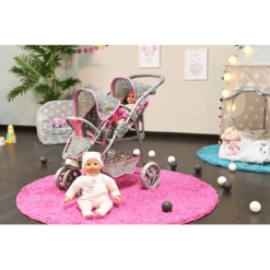 Knorr® Toys Milo Tweeling Poppenwagen - Ster Grijs 8 Knorr® Toys Milo Tweeling Poppenwagen - Ster Grijs -Speelgoedpop knorr toys milo tweeling poppenwagen ster grijs a363069 1