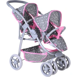 Knorr® Toys Milo Tweeling Poppenwagen - Ster Grijs 9 Knorr® Toys Milo Tweeling Poppenwagen - Ster Grijs -Speelgoedpop knorr toys milo tweeling poppenwagen ster grijs a363069 2