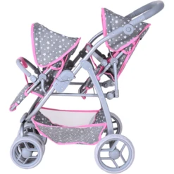 Knorr® Toys Milo Tweeling Poppenwagen - Ster Grijs 11 Knorr® Toys Milo Tweeling Poppenwagen - Ster Grijs -Speelgoedpop knorr toys milo tweeling poppenwagen ster grijs a363069 4