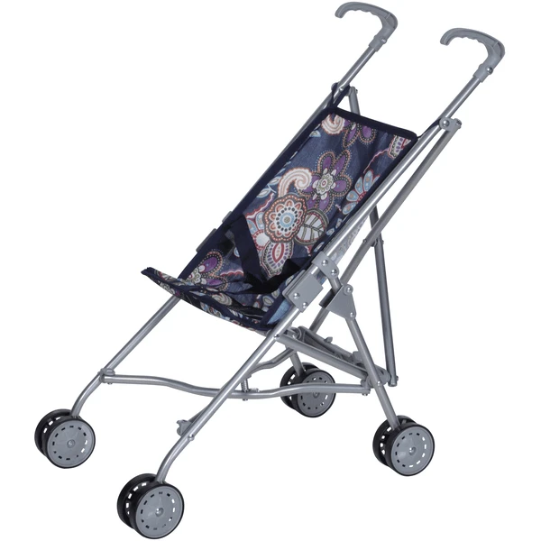 KNORRYTOYS Poppenbuggy Sim - Blue Flowers 5 KNORRYTOYS Poppenbuggy Sim - Blue Flowers - Afbeelding 3