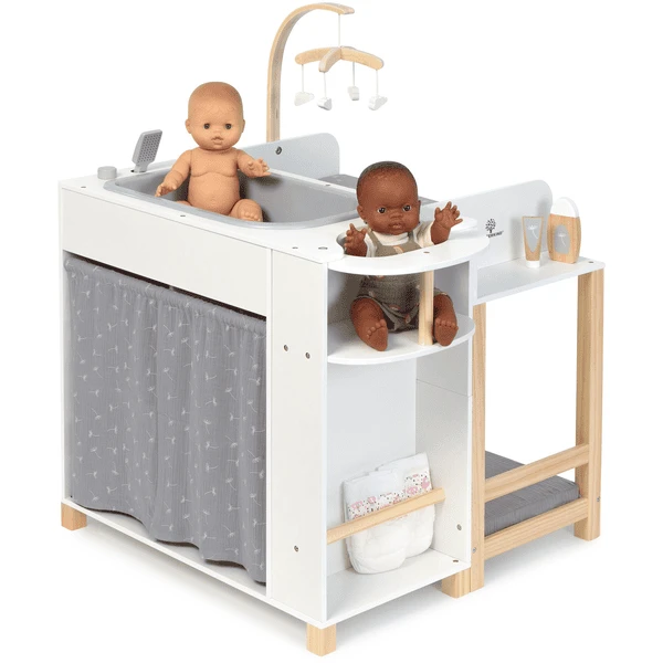 MUSTERKIND ® Doll Centre "Viola" Wit/natuur/grijs 6 MUSTERKIND ® Doll Centre "Viola" Wit/natuur/grijs - Afbeelding 4