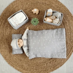 MUSTERKIND ® Poppen Stoffen Set Viola Grijs -Speelgoedpop musterkind poppen stoffen set viola grijs a326730 3