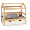 MUSTERKIND ® Poppenhuis Bed Viola Naturel/wit -Speelgoedpop musterkind poppenhuis bed viola naturel wit a326651