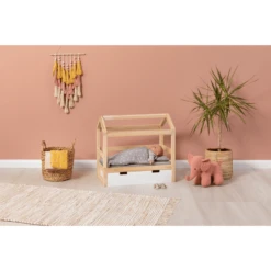 MUSTERKIND ® Poppenhuis Bed Viola Naturel/wit -Speelgoedpop musterkind poppenhuis bed viola naturel wit a326651 3