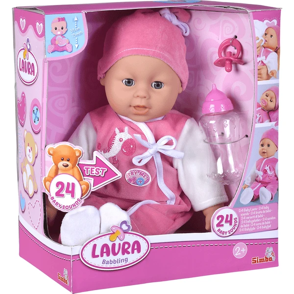 Simba Soft Body Doll Laura - Baby Talk 38cm 4 Simba Soft Body Doll Laura - Baby Talk 38cm - Afbeelding 2
