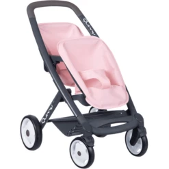 Smoby Quinny Tweeling Sport Poppenwagen Roze/grijs -Speelgoedpop smoby quinny tweeling sport poppenwagen roze grijs a311772 2
