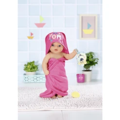 Zapf Creation BABY Born Bath Handdoek Met Kap En Spons -Speelgoedpop zapf creation baby born bath handdoek met kap en spons a307411 2