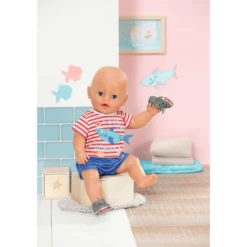 Zapf Creation BABY Born® Bath Pyjama & Klompjes Blauw 43cm -Speelgoedpop zapf creation baby born bath pyjama amp klompjes blauw 43cm a403227 3