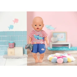 Zapf Creation BABY Born® Bath Pyjama & Klompjes Blauw 43cm -Speelgoedpop zapf creation baby born bath pyjama amp klompjes blauw 43cm a403227 4