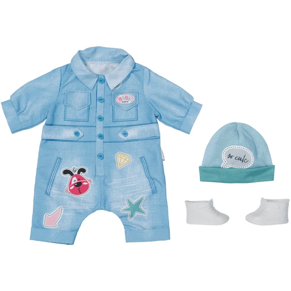 Zapf Creation BABY Born® Deluxe Jeans Overall 43cm 7 Zapf Creation BABY Born® Deluxe Jeans Overall 43cm - Afbeelding 5