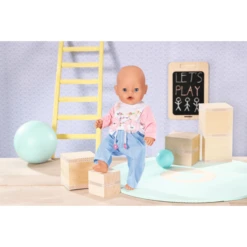 Zapf Creation Dolly Moda Shirt + Broek Fiets 43cm -Speelgoedpop zapf creation dolly moda shirt broek fiets 43cm a363022 2